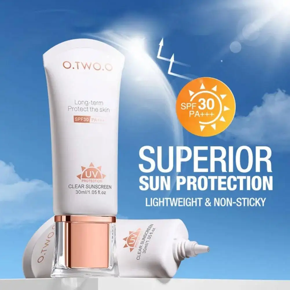 O.TWO.O Sunscreen Cream Sunblock SPF30 PA+++ UV Protection Lightweight-water-resistant Moisturizing Face Body 30ml Sunscreen