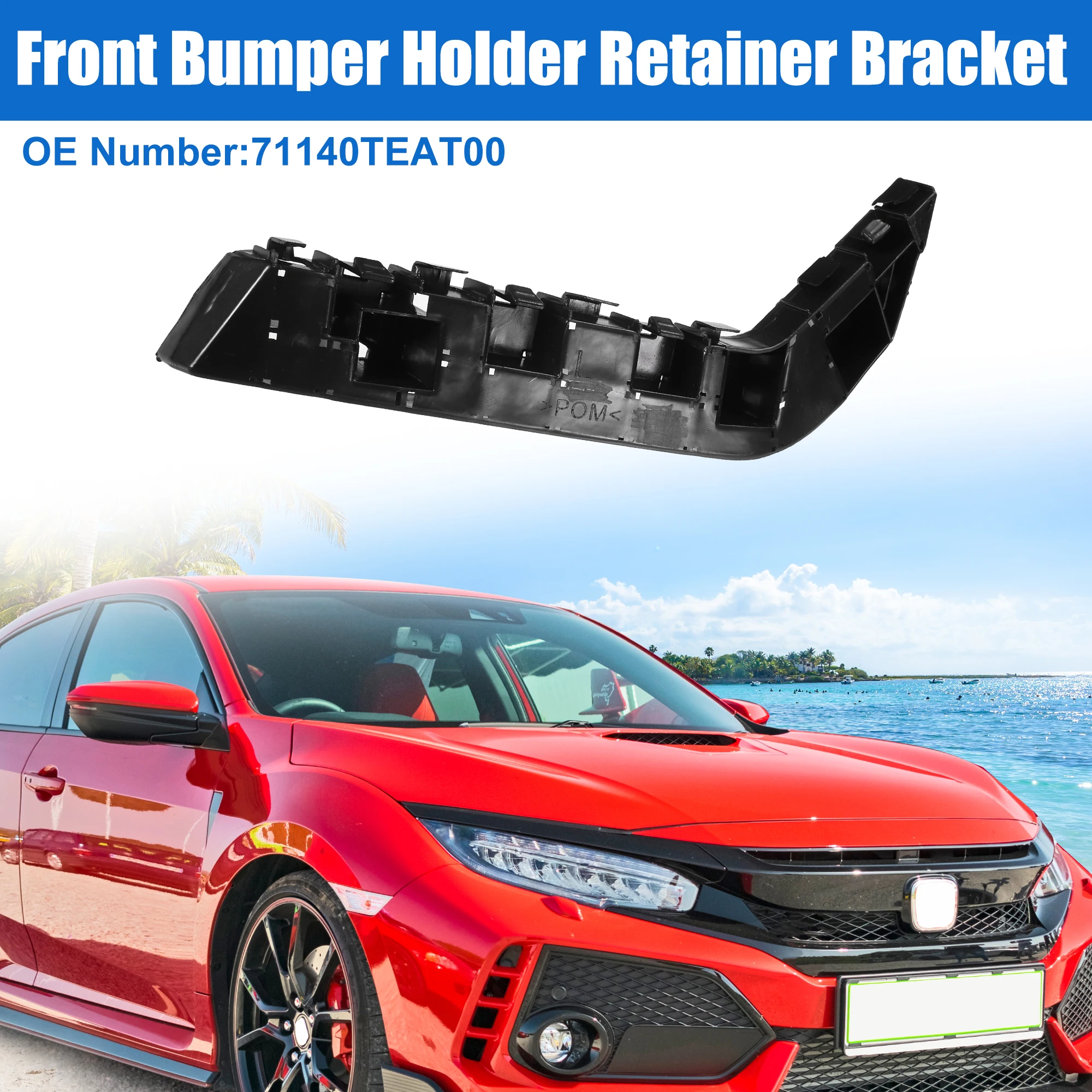 X Autohaux Left Side Front Bumper Mounting Support Bracket for Honda Civic 2016 2017 2018 2019 2020 71198-TBA-A00