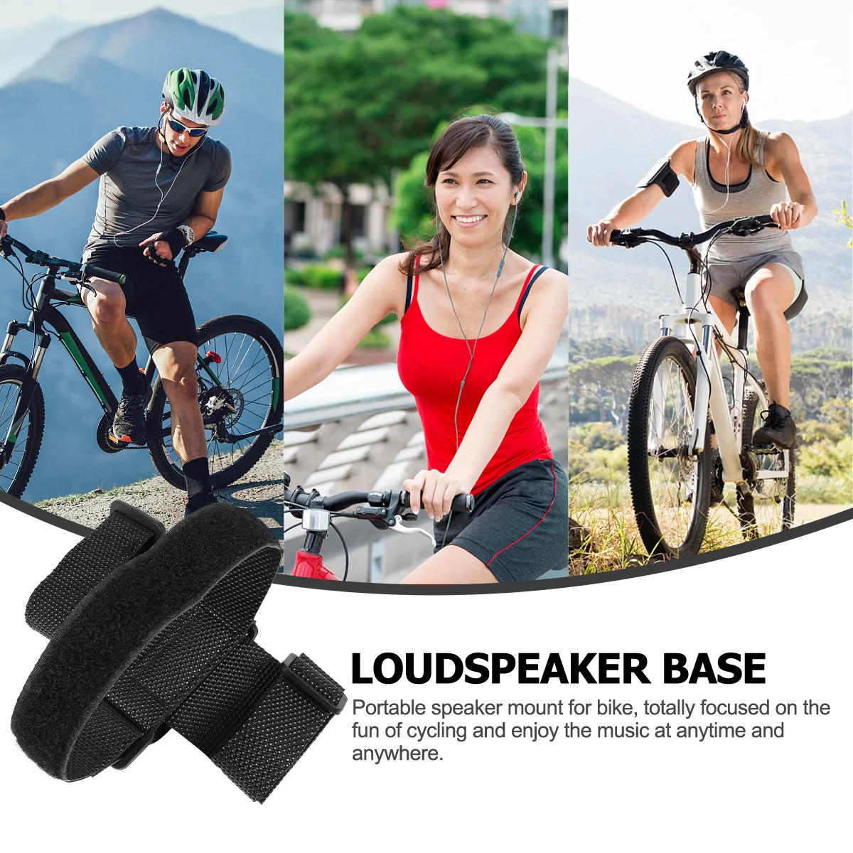 

1Pcs Bike Wireless Speaker Mount Adjustable Nylon Strap Secure Holder for Bicycle Railings Portable Fixed Belt Bike Accessory