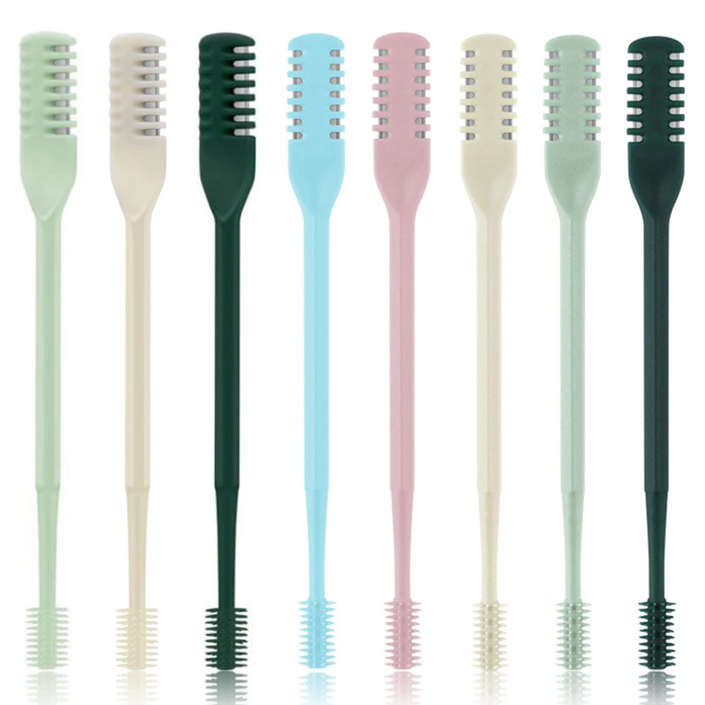 

1 шт. триммер для волос в носу моющаяся портативная ручная Водонепроницаемая двойная головка безопасное удаление волос в носу уши бритва машинка для стрижки инструменты