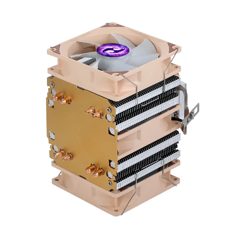 LANSHUO Twin Tower Cooler Processor CPU Fan 4pin/PWM 4/6 Heat Pipe Compatible with LGA2011 2066 AM4 AM5 X99 1700 1851 115x 1200