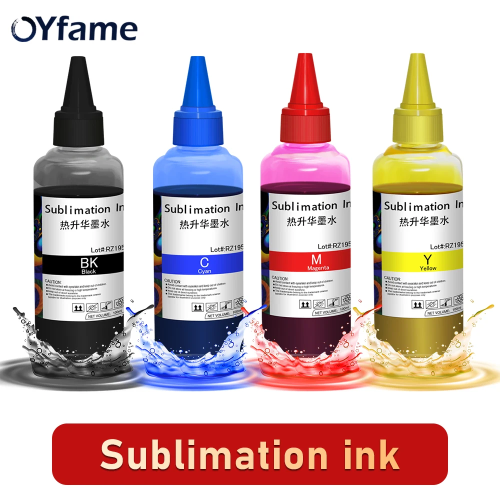 OYfame 100ml sublimation ink  impresora epson sublimation ink For Epson Desktop Heat Transfer Kit Press Used Mug Cup T Shirt