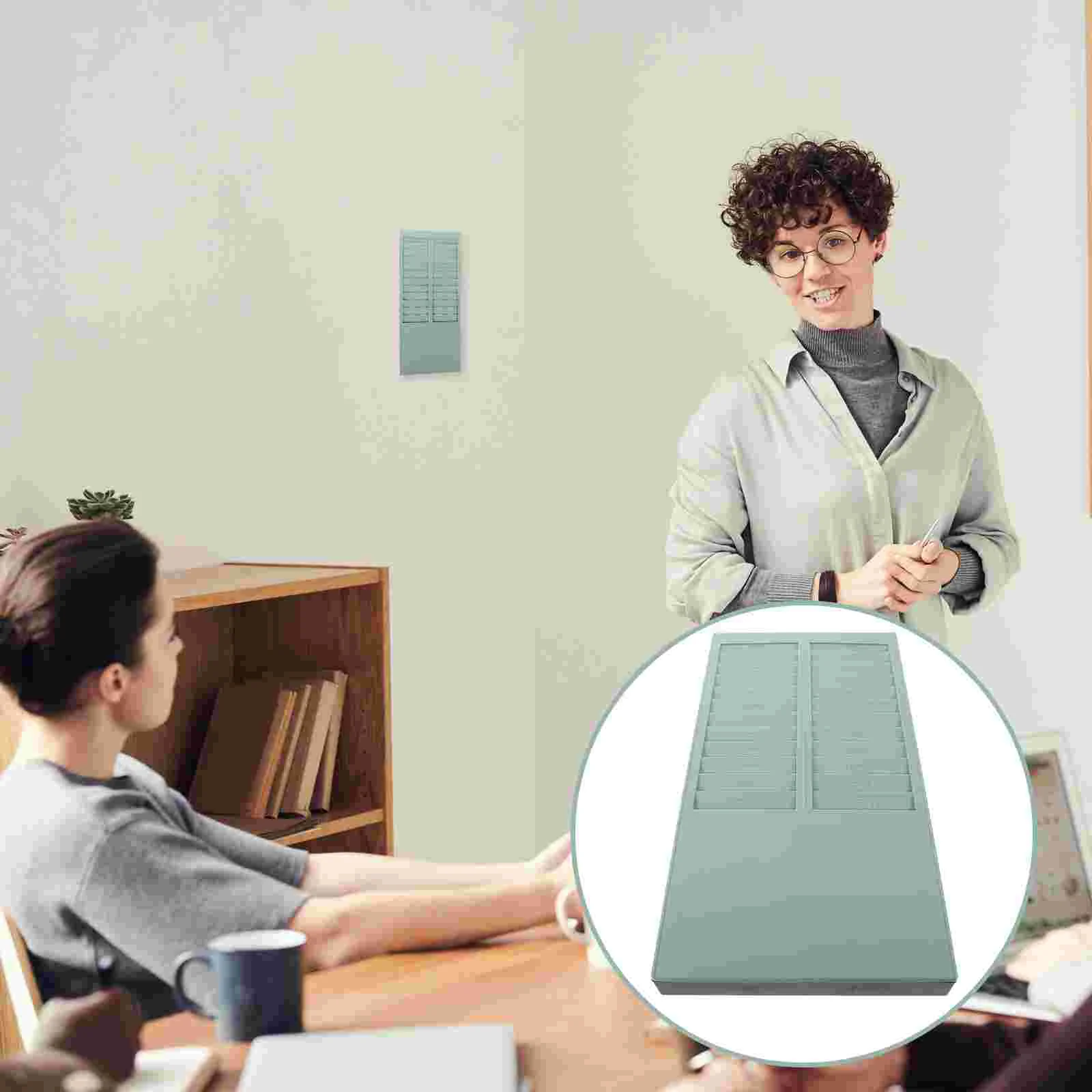 24 Slots Attendance Machine Card Holder Wall Mounted Cards Offical Organizer for Time Storage Rack Clock Accessories Accessory