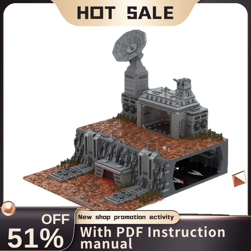 

Новый знаменитый звездный боевой фильм Moc, коммуникационная база под похмелом, модель, строительные блоки, креативные идеи «сделай сам», детские игрушки, подарок на день рождения