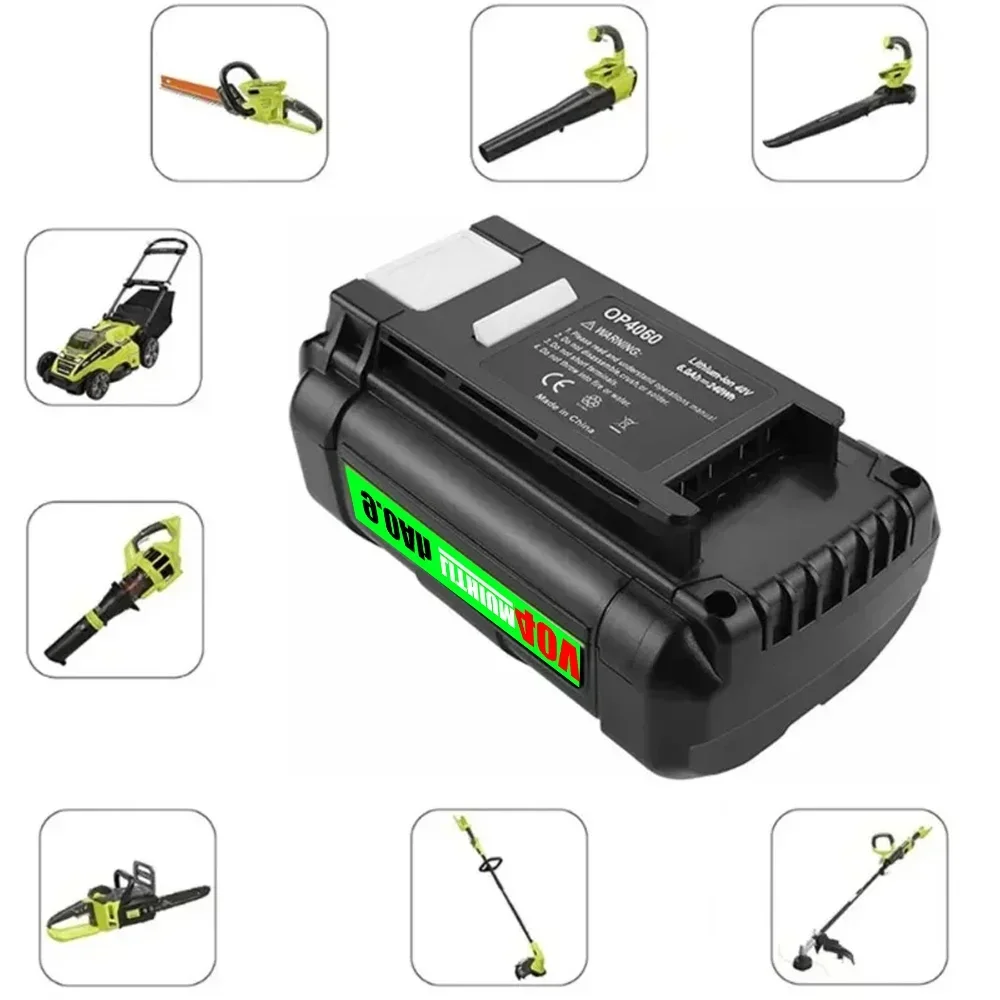 40V 9000mAh Li-ion Battery for Ryobi OP4040 OP4026 OP4030 OP4050 OP4060A OP40201 OP40301 Collection Cordless Power Tools Battery