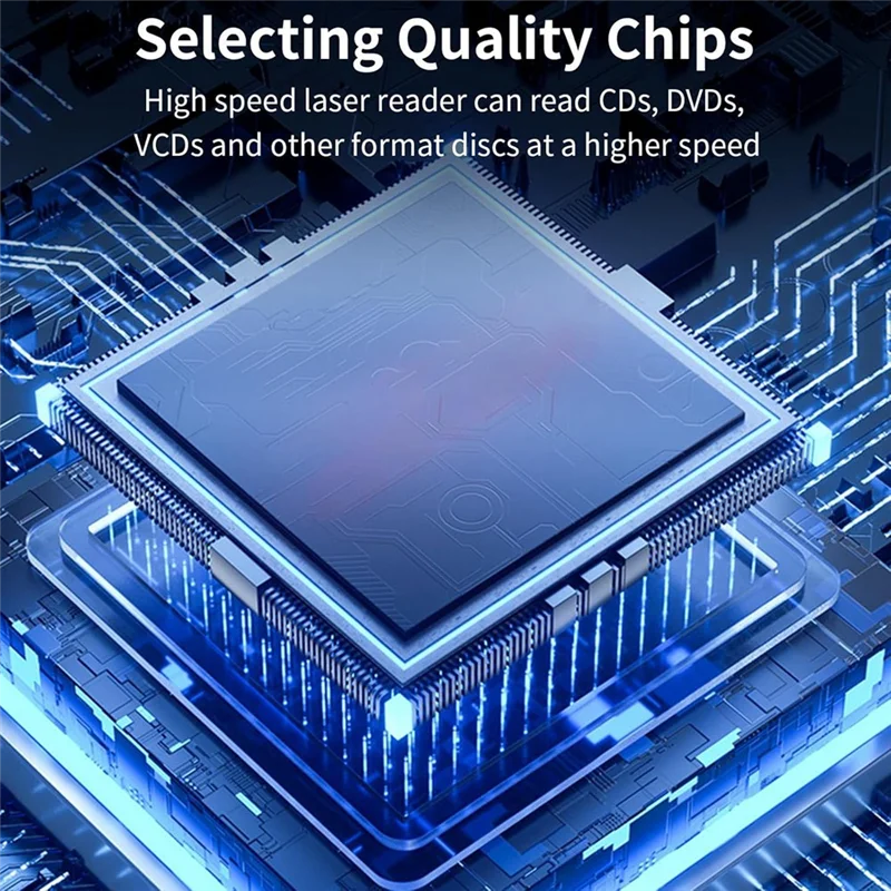 مشغل DVD عالمي B48A محرك أقراص مضغوطة خارجي USB لأجهزة الكمبيوتر المحمول والكمبيوتر المحمول Windows 7/8/10/11 محرك أقراص DVD