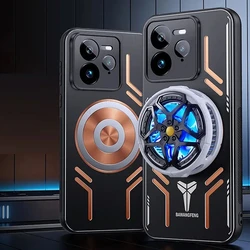 Cooling Heat Dissipation Magnetic Phone Case For Oppo Realme GT 7 6 5 Pro Metal Copper Armor Magsafing Cover Realme GT Neo6 5 SE