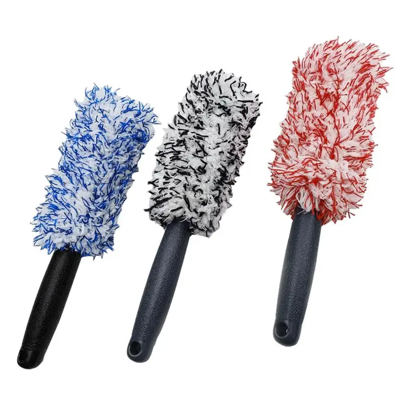 Plush Microfiber Tire Rim Wheel Hub Cleaning Brush Car Beauty Car Wash Brush Maintenance Tools Cleaning Supplies