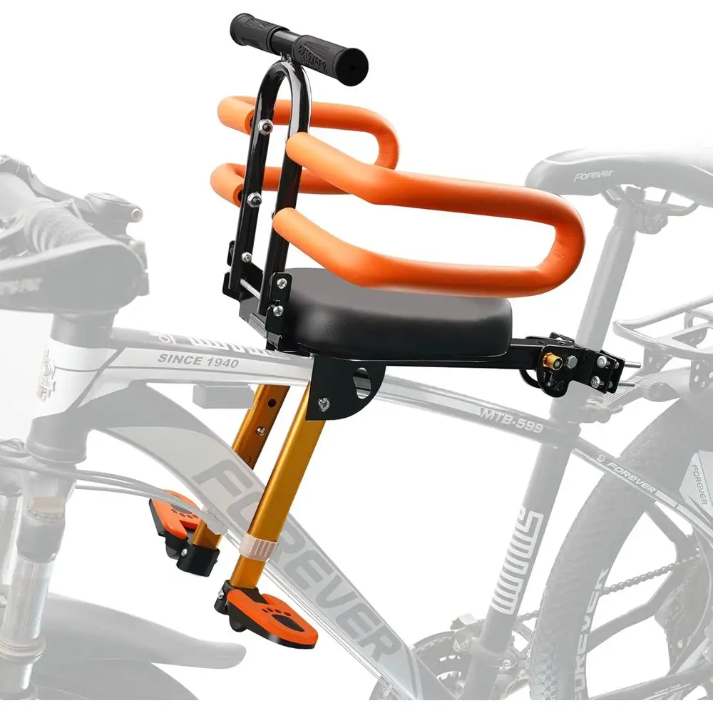 

Front-Mounted Child Bike Seat for Toddlers, Adjustable for Ages 2-6