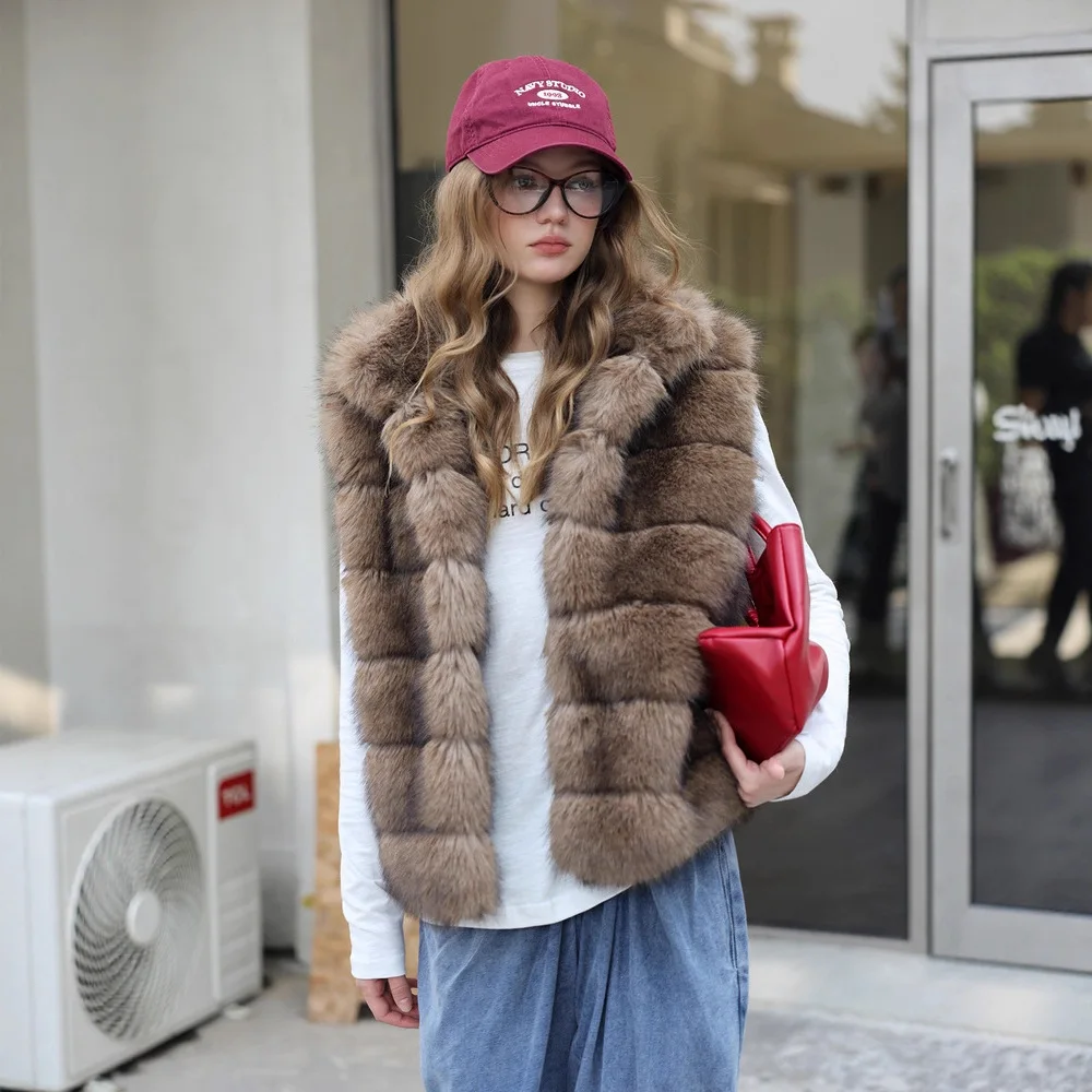 أفضل بيع النساء الشتاء فرو المنك سترة منقوشة التلبيب طوق ضئيلة الإناث سترة الفراء الاصطناعي مترهل نمط الدافئة سيدة معطف الفرو #1