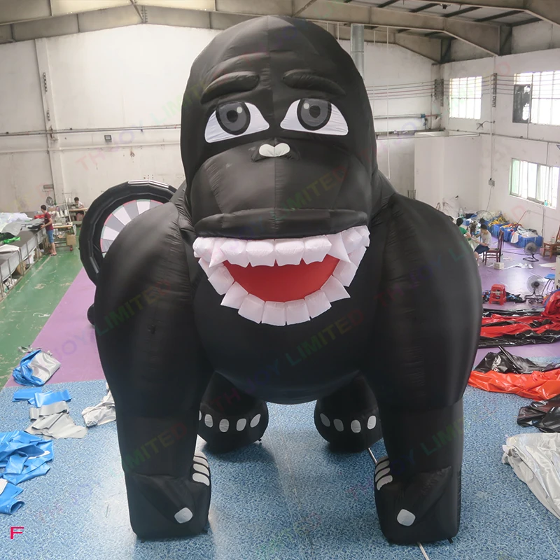 Free Air Shipping 8m 26ft Giant Black Inflatable Advertising Gorilla