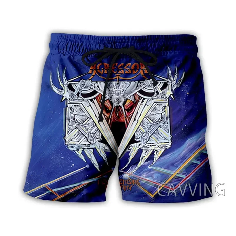 Cavving 3d Print Agressor Band Zomer Beach Shorts Streetwear Snelle Droge Casual Shorts Sweatshorts Voor Dames/Heren