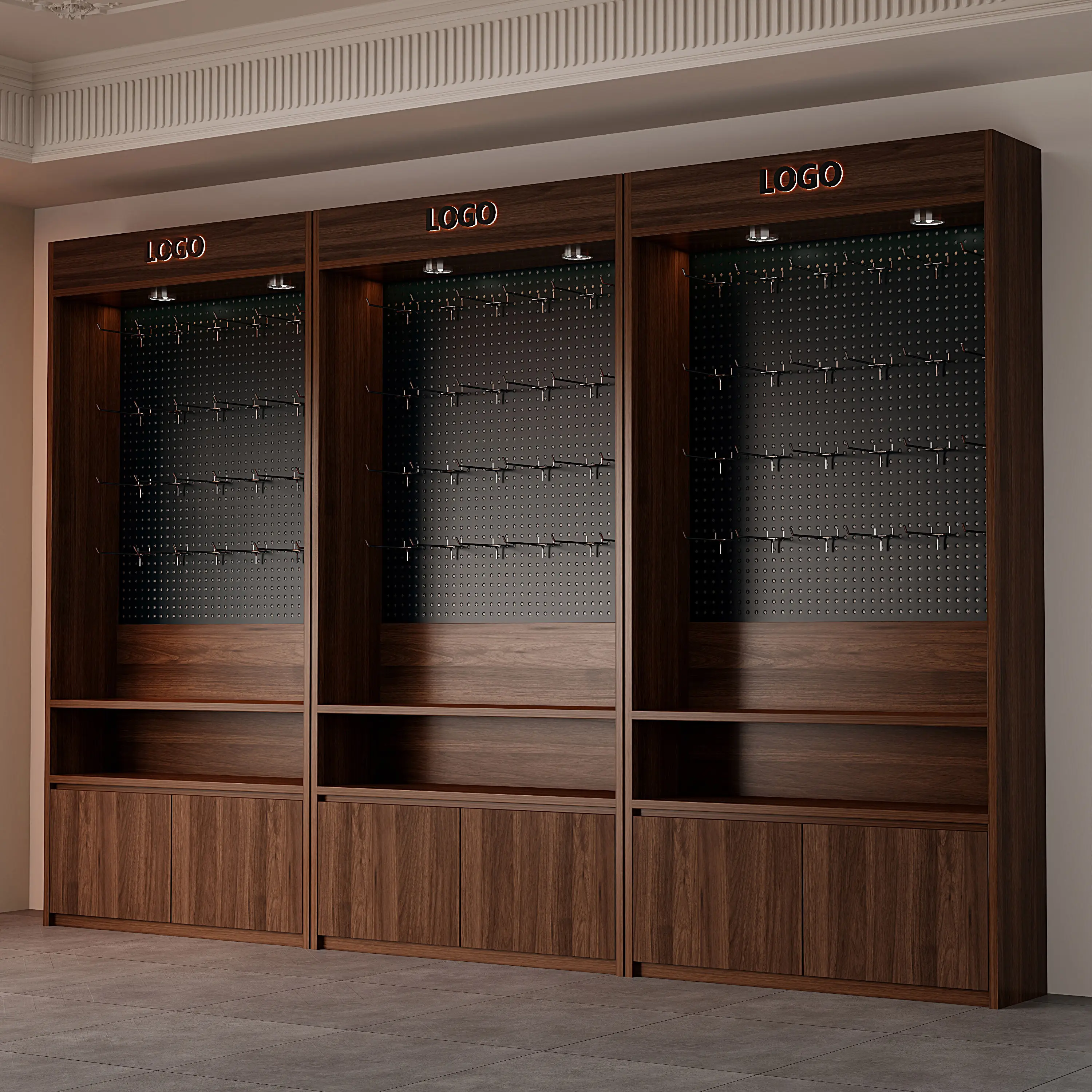 Cave board product display cabinet supermarket storage sample display merchandise jewelry gifts pet floor multi-layer shelves