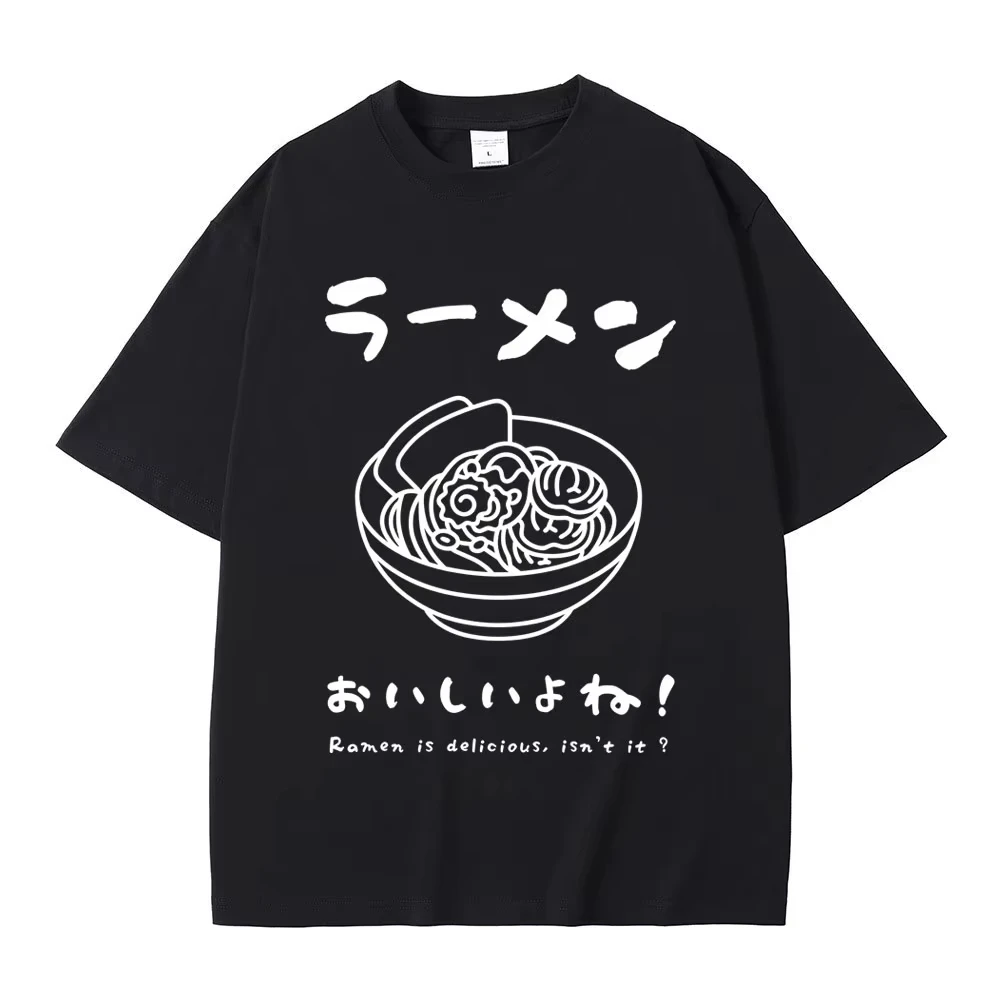 Ramen T Shirt Food Lover Kawaii Japanese Style Streetwear Foodie Noodle T-shirt Men Women Cotton Oversized Short Sleeve T-shirts