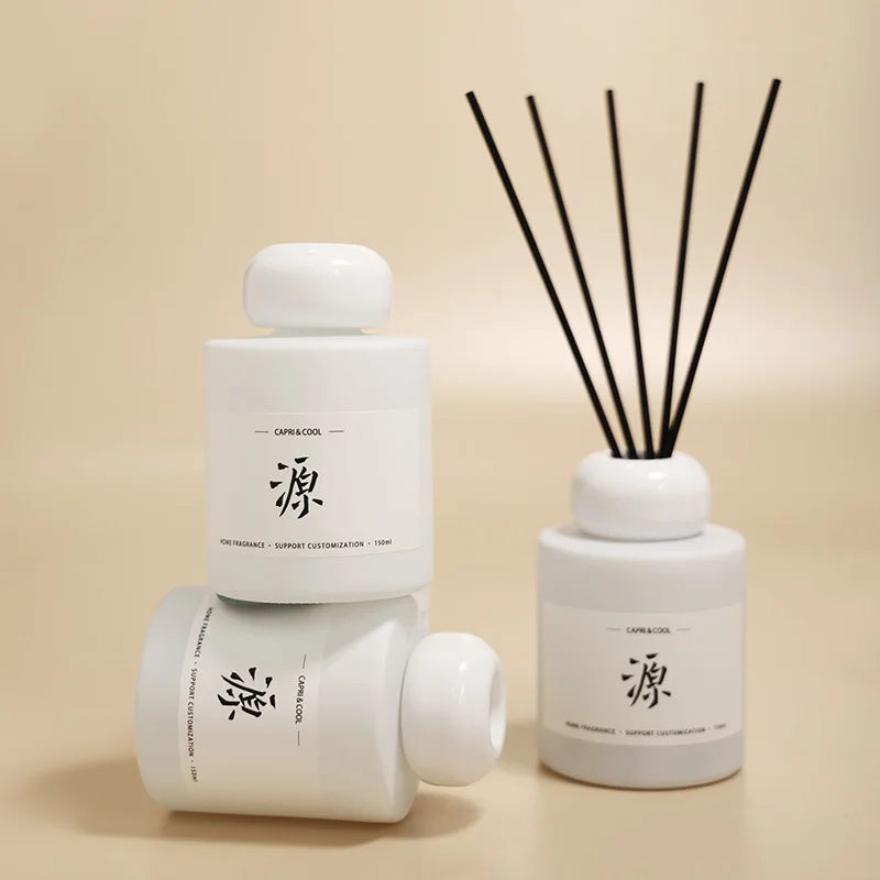 YXY 150ML Premium Ceramic Bottle Natural Essential Oil Reed Diffuser Sets Aromatherapy Shangri-la Hilton Lavender Home Fragrance