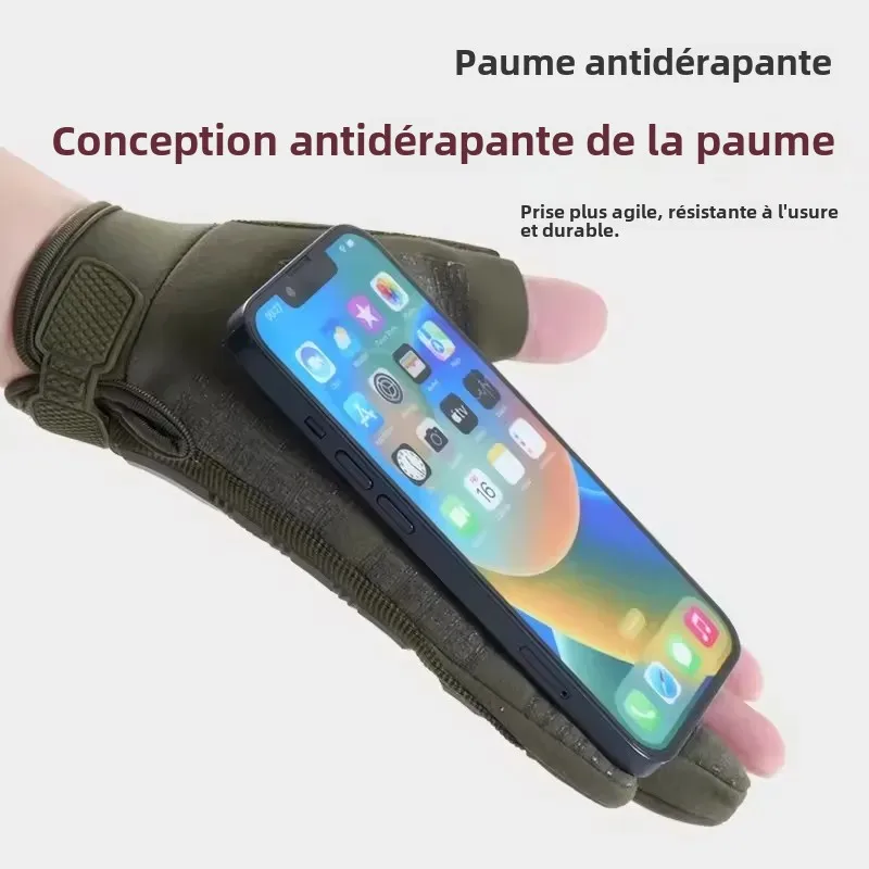 قفازات تكتيكية للنساء والرجال في الهواء الطلق تسلق الصخور إصبع تسرب التدريب المضادة للانزلاق حماية ركوب الدراجات قفازات تكتيكية #2