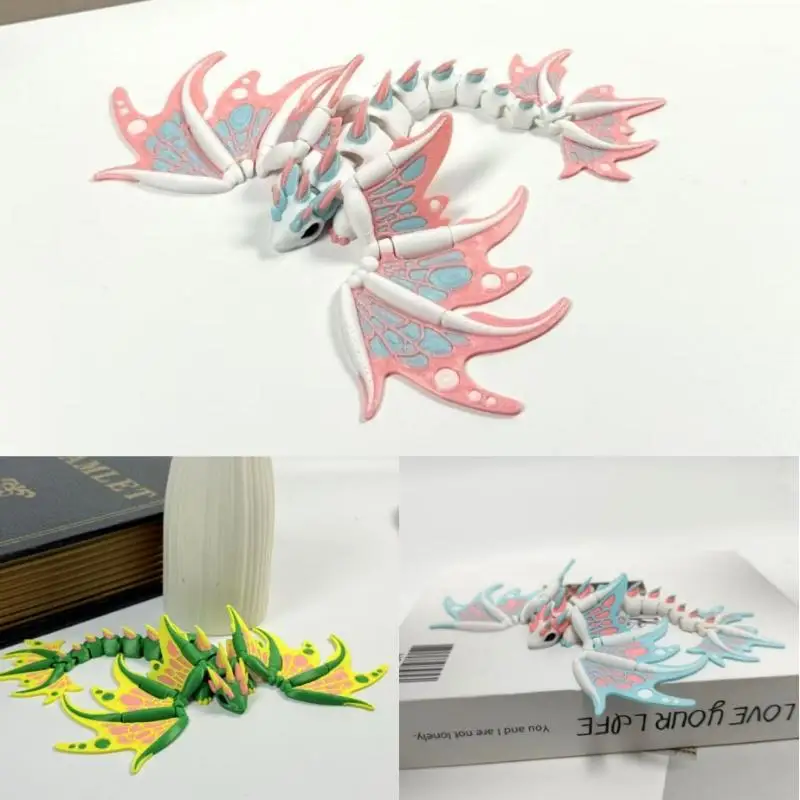 NEW 3D Printed Emperor Dragon Durable Desktop Decoration Small Ornament Birthday Gift Animal Figurine