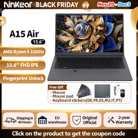Ninkear A15 Air Laptop AMD Ryzen™ 3 3200U 16GB DDR4+512GB NVME SSD 15.6 Inch FHD IPS Screen 180° Opening and Closing F