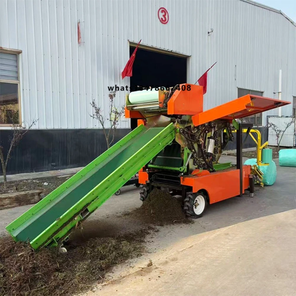 New Style Full Automatic Model 60 Integrated Baling and Dual-Wrapping Machine Alfafa Silage Baler Machine