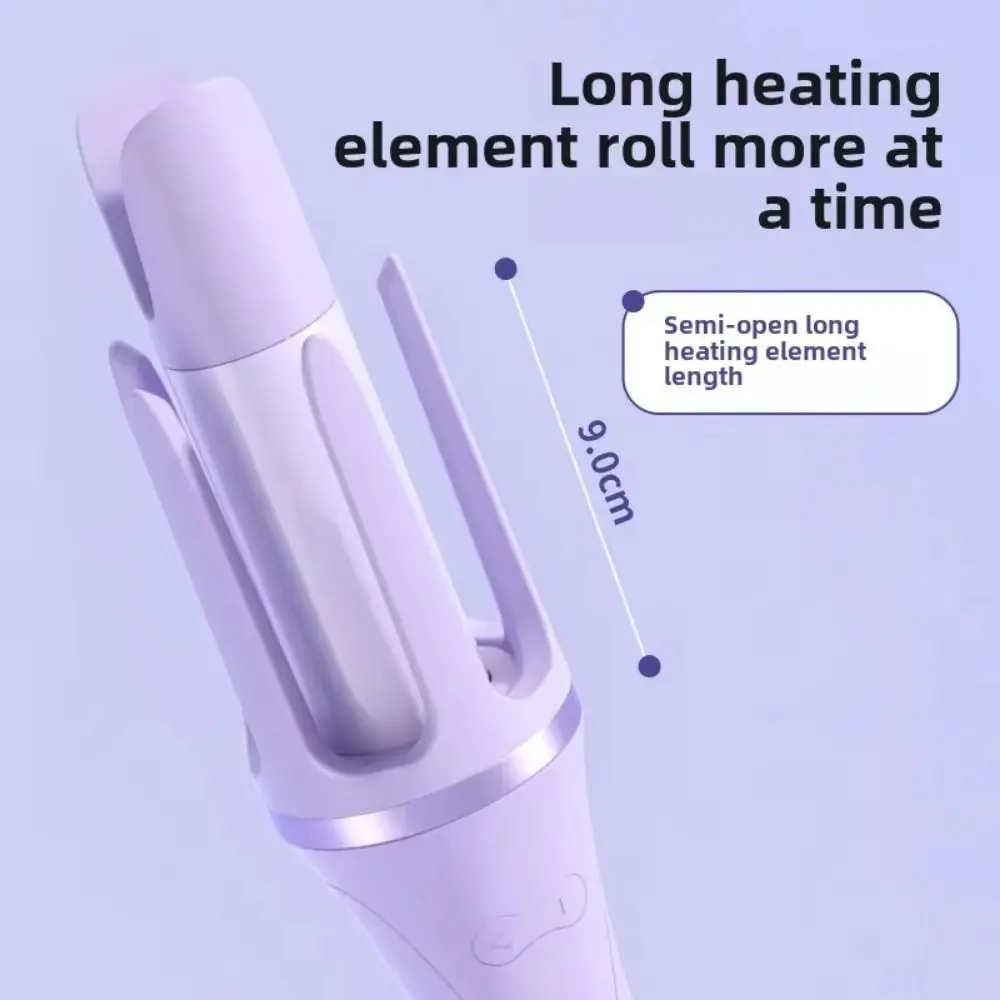 火傷防止自動ヘアカーラー-32mm-調整可能ギア式カーリングアイロン-ダメージなし回転式ヘアカーリングマシン-学生向け