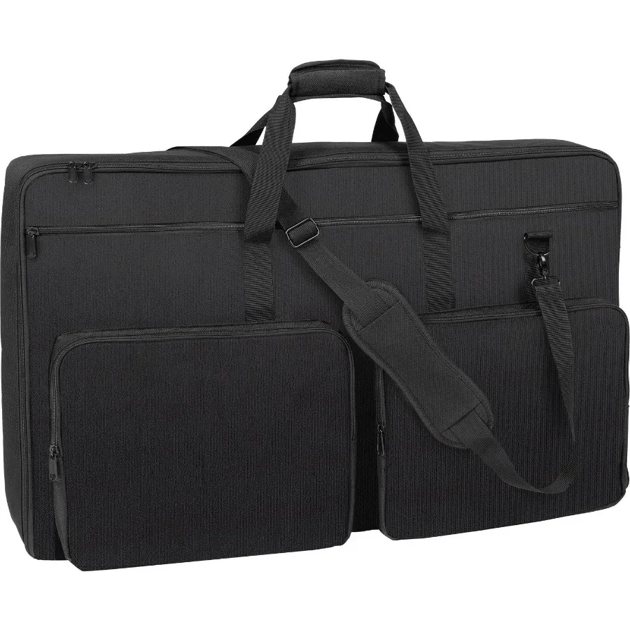 

Padded DJ Mixer Gig Bag 1200D Oxford Fabric DJ Gear Carry Bag with a Storage Pocket 4.92 ft Removable Shoulder Strap 0.39 in P