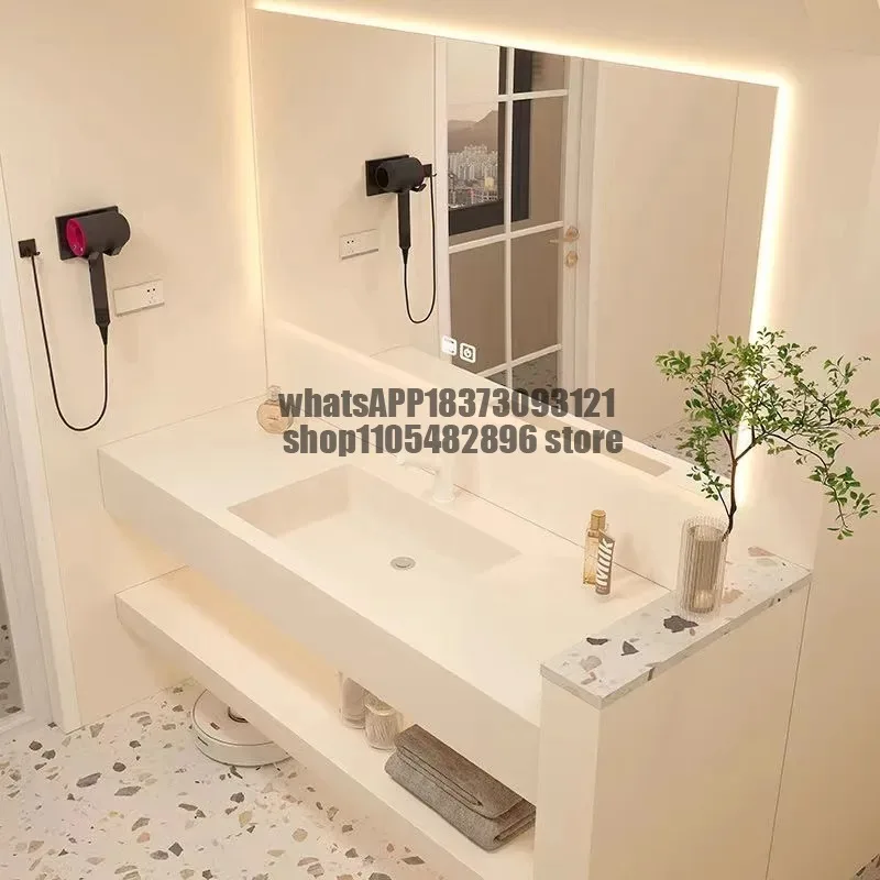 bathroom cabinet, ceramic seamless wash basin, combined toilet wash basin, trimmed edges and corners Customizable