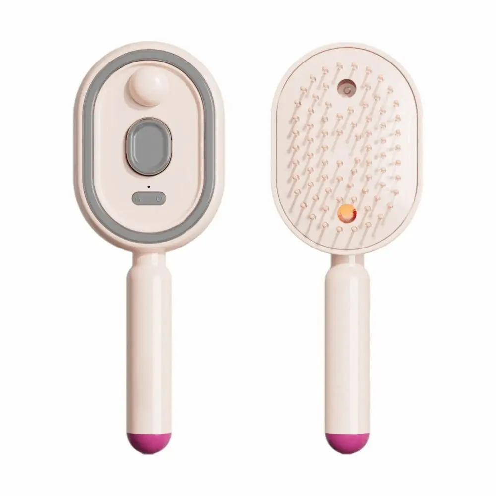 Multi-Function Red Light Spray Massage Comb Anti-Frizz Large Tank Portable Electric Spray Hair Brush One-Key Clean Anti-Static