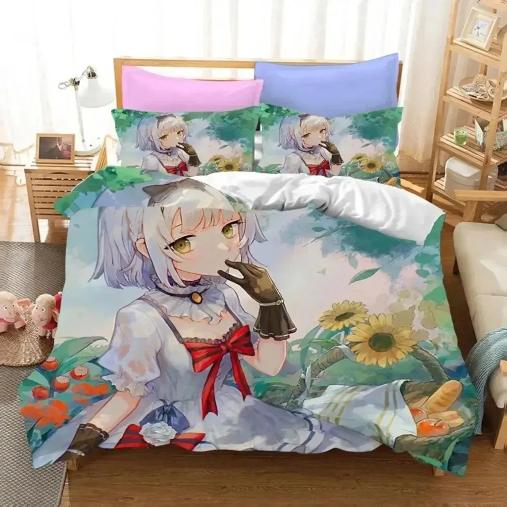 

3D Game Genshin Impact Bedding Set 3D Printed Suitable for Bedroom Duvet Cover Set With Pillowcases Kids Home Textile