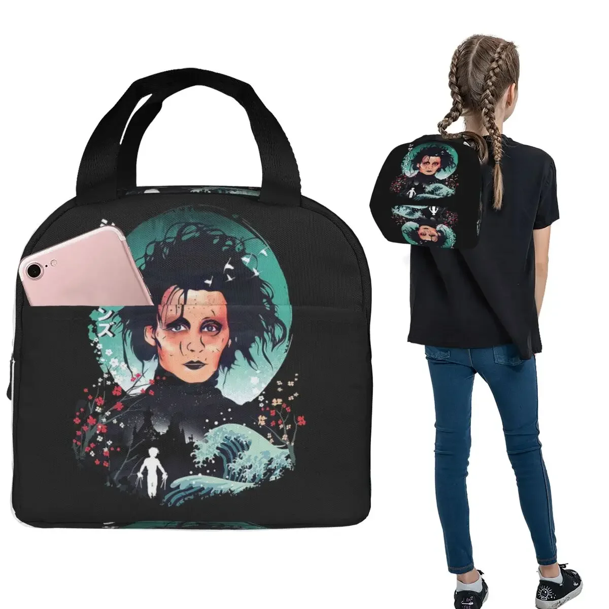

Термосумка для обедов Edward Scissorhands для женщин и детей, герметичные контейнеры для еды, термосумка-тоут для обедов