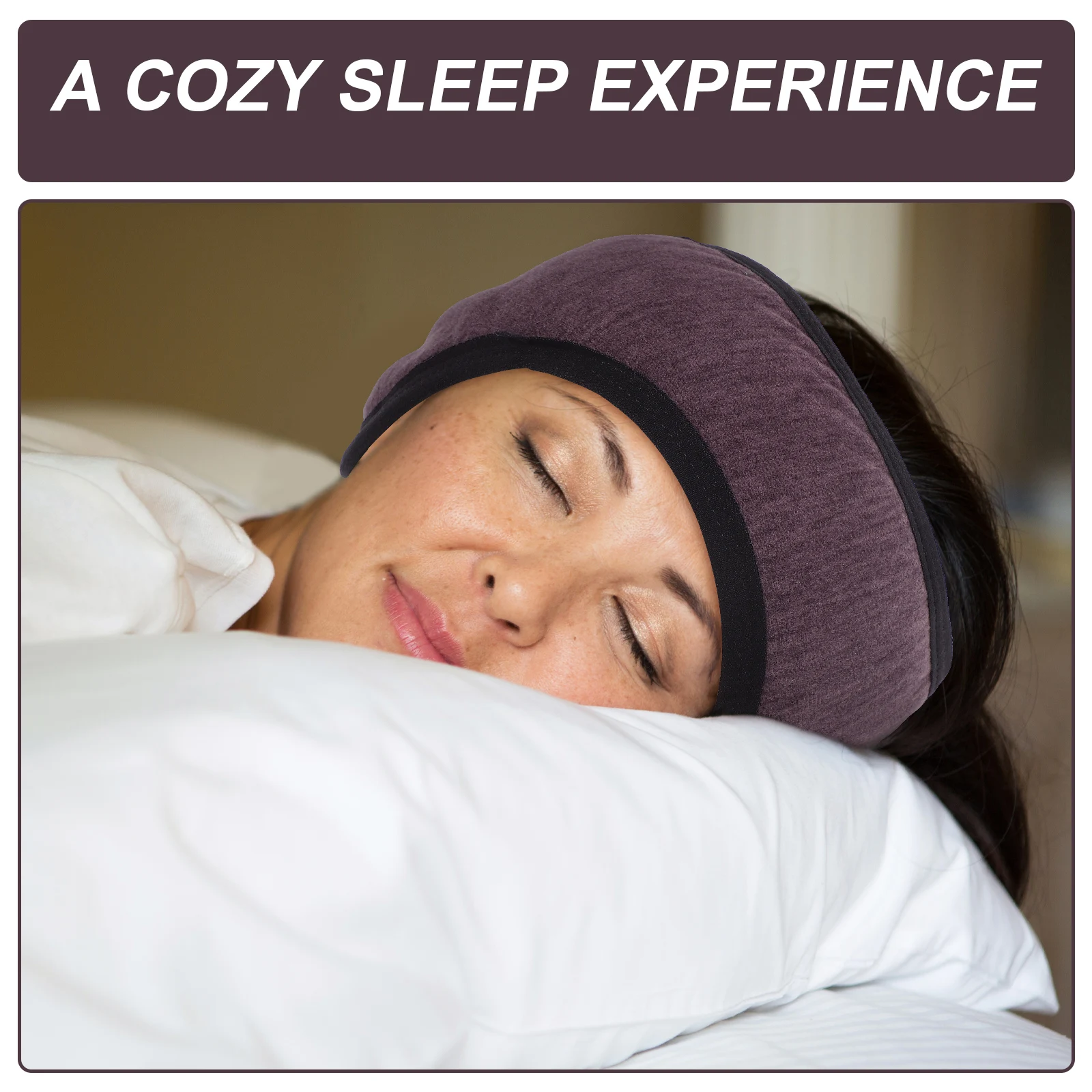 النوم غطاء للأذنين الشتاء النساء الرجال قابل للتعديل إفشل النوم إلغاء الضوضاء الدافئة صوف مبطن عقال لينة غطاء للأذن للجانب