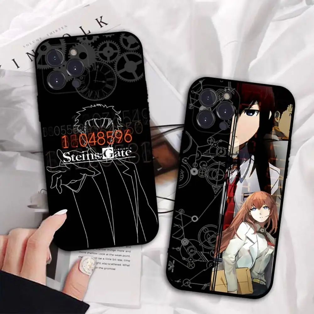 أنيمي ستينز بوابة جراب هاتف آيفون 16 15 14 11 12 13 Mini Pro XS ماكس غطاء 6 7 8 Plus X Funda Shell