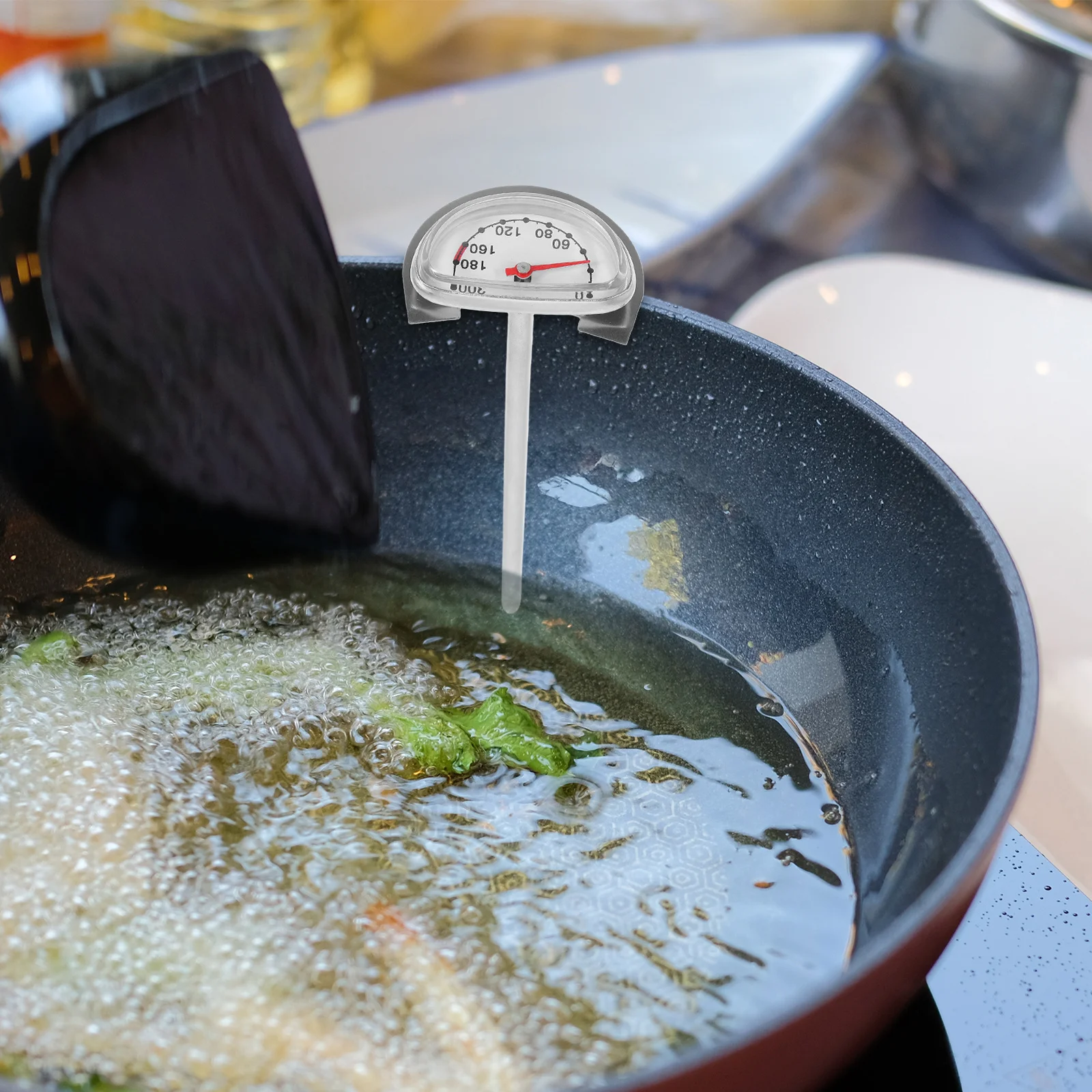 

Oil Frying Thermometer Stainless Steel Deep Fryer Thermometer For Cooking Baking Kitchen Use High Temperature Resistant