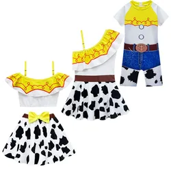 Toy Story Girls One Piece and 2pcs Swimwear Sets Cartoon Print Jessie Beachwear Children Holiday Bathing Suit 2023 Kids Swimsuit