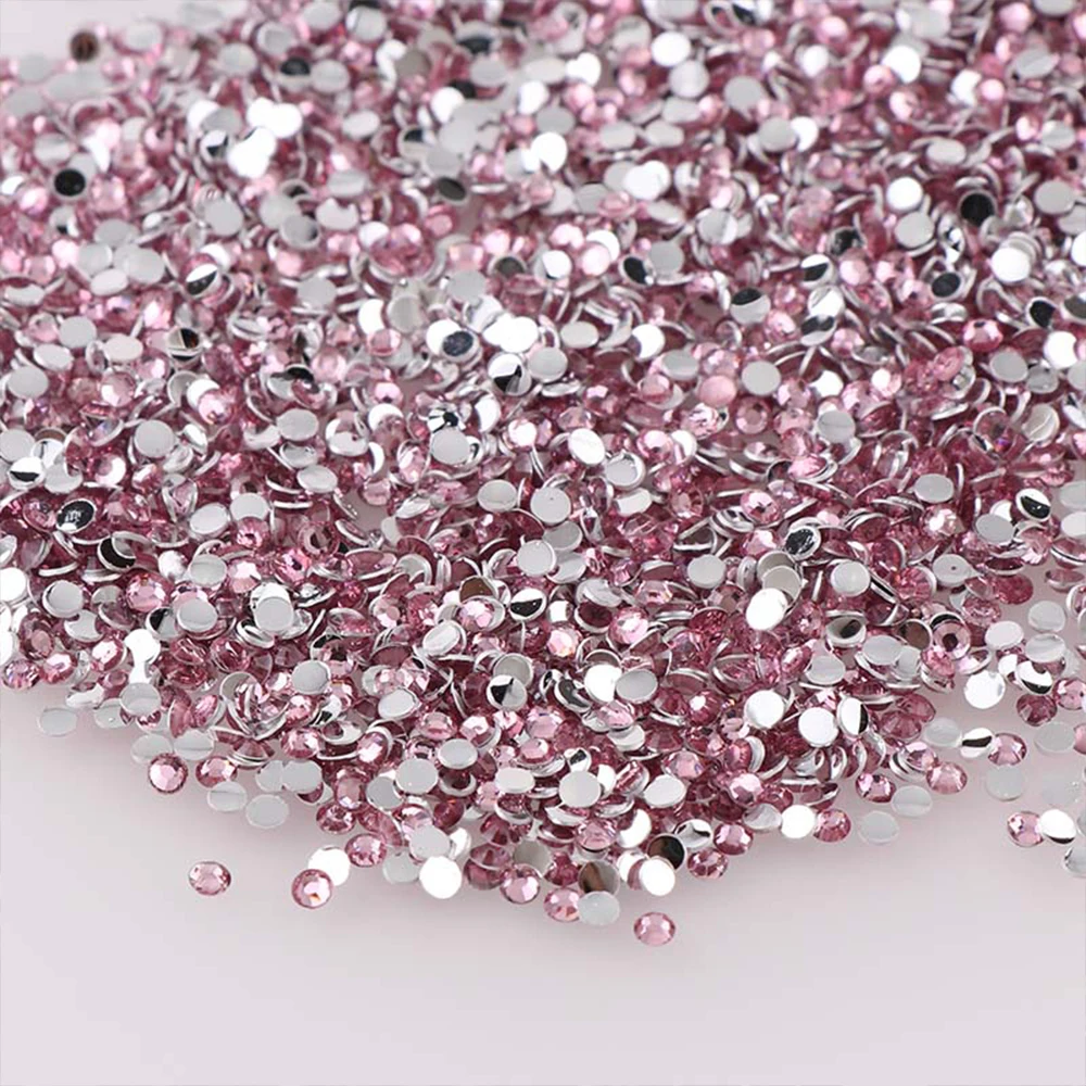 1000 Stück nicht Hot Fix Strasssteine 2/3/4 mm rund Harz Flatback Kristall Strass DIY Nail Art Schmuck Kleidungsstück Dekorationen zum Aufkleben