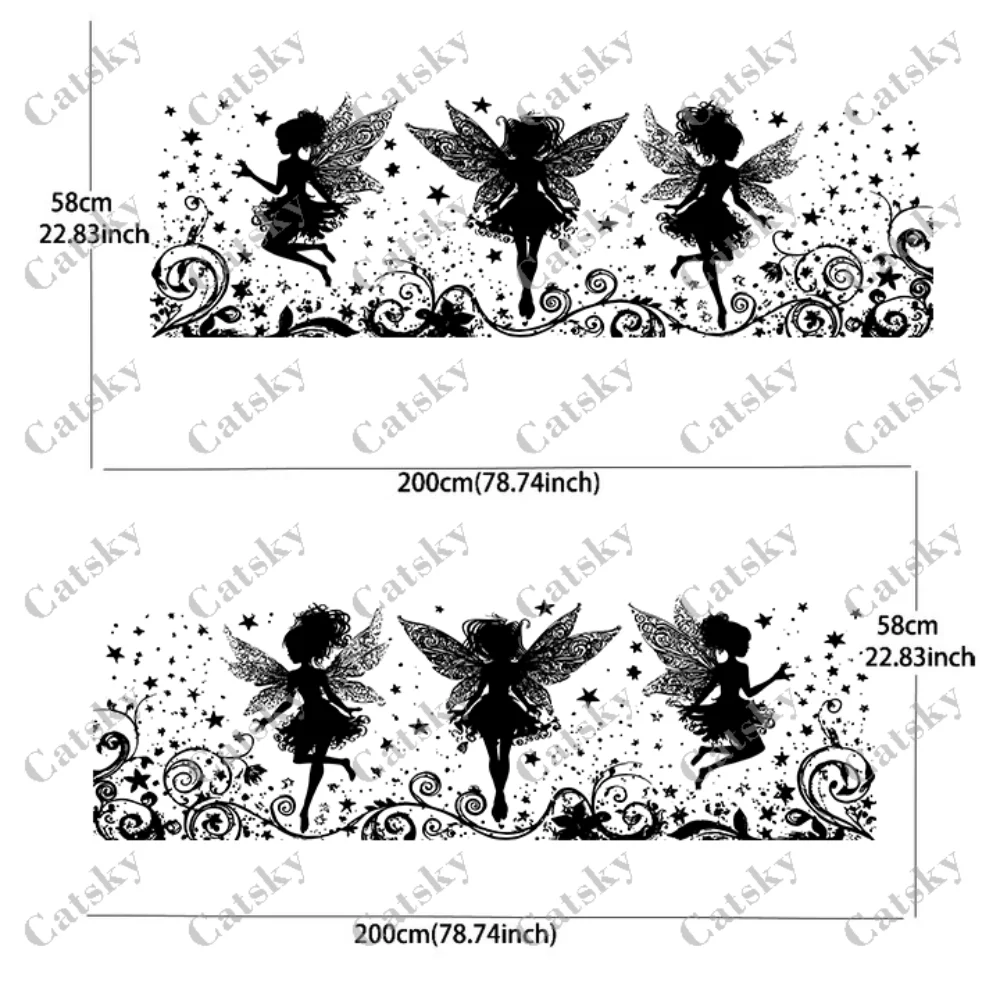 الجنية صورة ظلية الساحرة سيارة الفينيل يلتف ملصق مائي ذاتية اللصق PVC مناسبة للشاحنات SUV ديكور اكسسوارات السيارات هدية