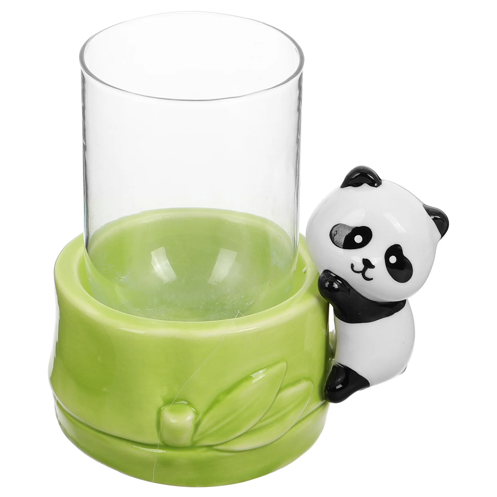 

Panda Hydroponic Vase Ceramic Flowerpot Fresh Flower Display Water Plant Decor Indoor Tabletop Planter Propagation Station