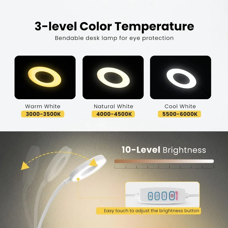 Portable Manicure Nail Table on Wheels with Built-in Dust Collector, Updated USB-Plug LED Table Lamp, Carry Bag for Home