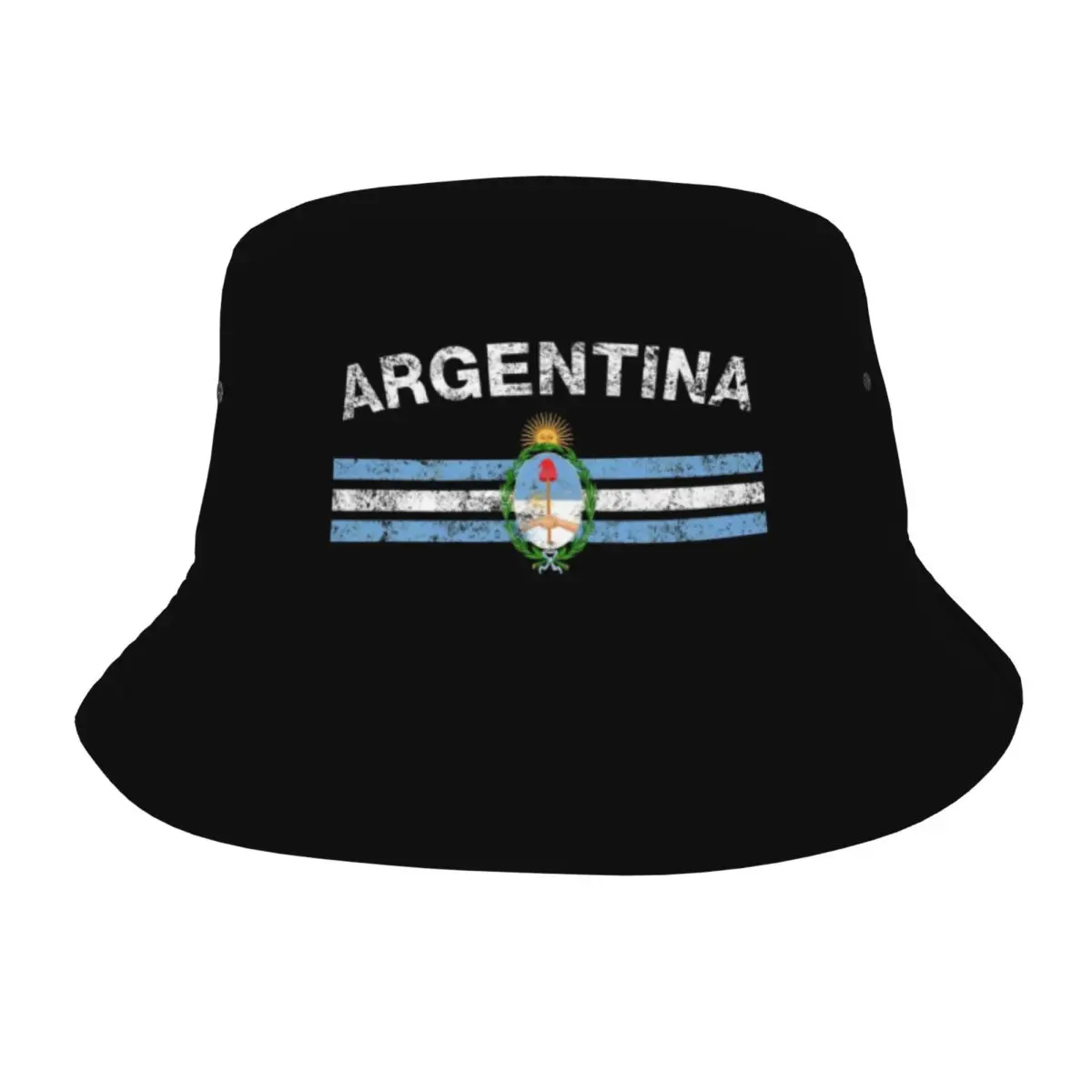 Unique Argentine Emblem Argentina Flag Bucket Hat Unisex Foldable Outdoor Sport Fisherman Hats Spring Picnic Headwear Boonie Hat