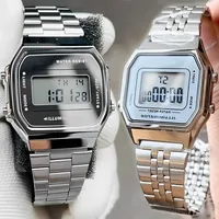 F91W Stainless Steel Band Watch Luxury Waterproof Retro Digital Sports Military Watches Men Women Electronic Wrist Watch Clock