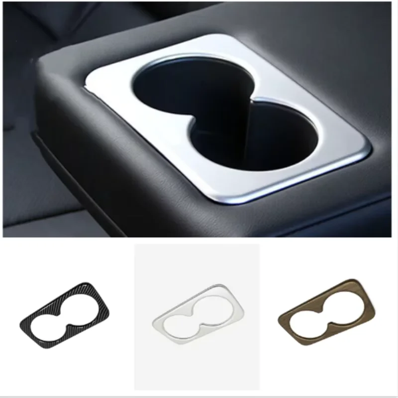 

For Nissan X-trail Xtrail T33 Rogue 2021 - 2023 ABS Plastic Rear Seat Water Cup Holder Cover Trim Frame Accessories Decoration