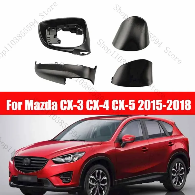 

Replacement Rearview Side Mirror Covers Cap For Mazda CX-3 CX-4 CX-5 2015-2018 Accessories Carbon Fiber Gloss