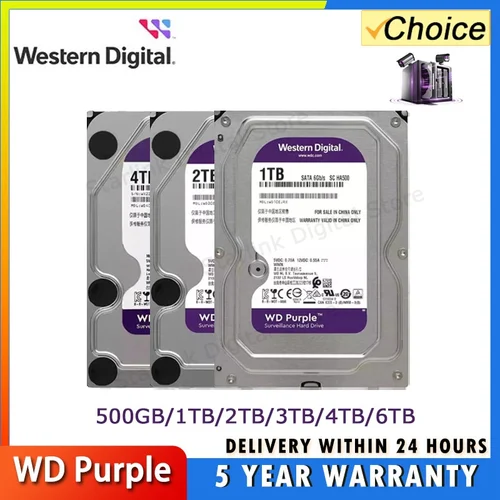 WD púrpura 4TB 1TB 2TB 3TB 6TSvigilancia disco duro interno 3,5 ""64MCache SATA III 6 Gb/s HDD HD disco duro para CCTV DVR NVR