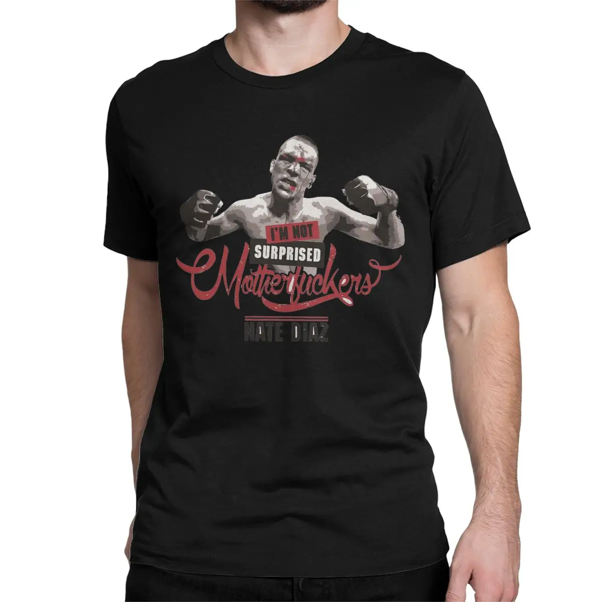 I'm Not Surprised Boxing T Shirts Men Women 100% Cotton Vintage T-Shirts Crew Neck Nate Diaz Tees Short Sleeve Tops Gift