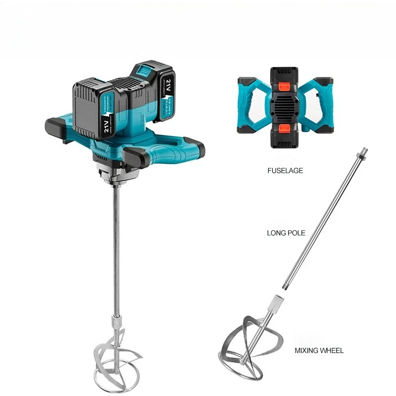 

Handheld Electric Mixer For Cement Concrete Putty Powder Wireless Drill Mixer Fit 20V Battery