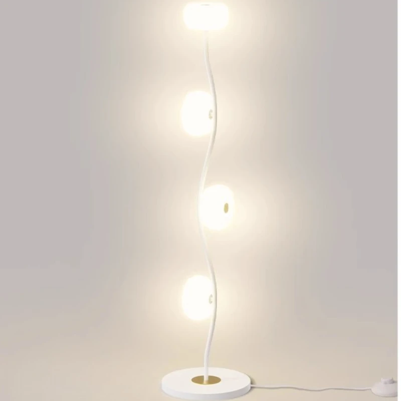 الشمال الإبداعية الحد الأدنى مصابيح أرضية كروية بولي كلوريد الفينيل عاكس الضوء شخصية الفن ديكور جو أضواء عمودية الإنارة #1