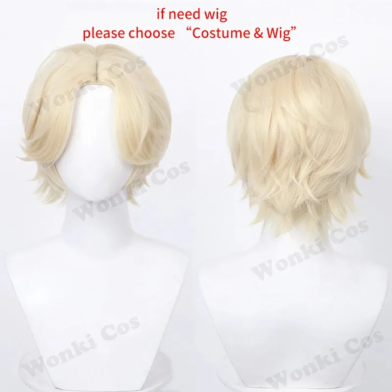 الغريبة المرحلة لوكا تأثيري حلي شعر مستعار الدعاوى البيضاء ل لوكا دور اللعب كوميك كون ملابس حفلة كرنفال