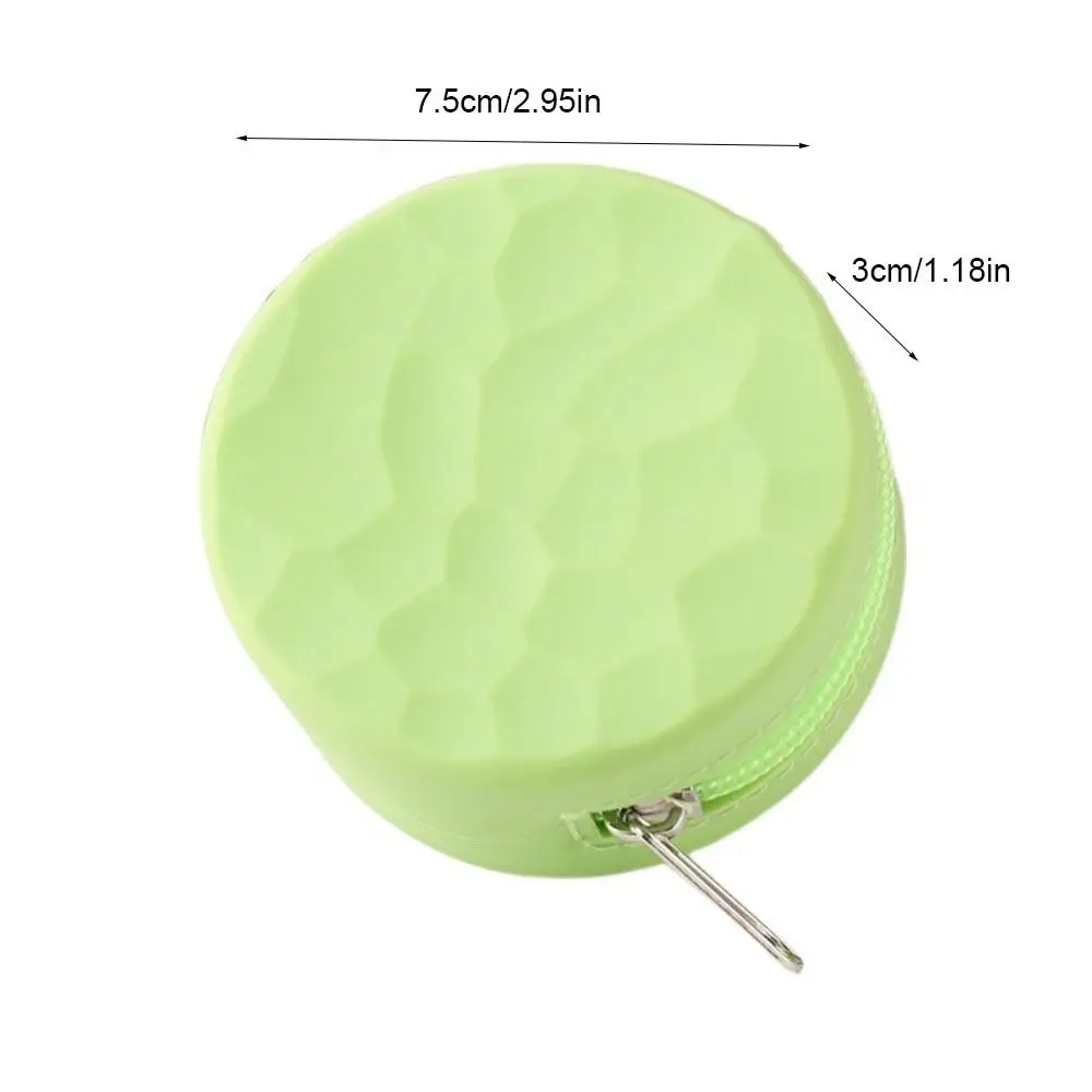 Waterproof Solid Color Silicone Coin Purse Change Purse Data Cable Storage Bag Round Wallet Key Bag Earphone Storage Bag Travel