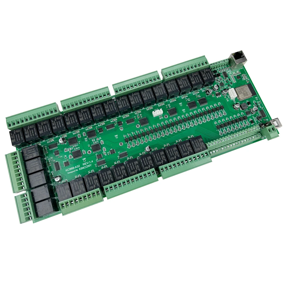 KC868-A32 ESP32 Wifi  RS232 USB Ethernet Relay Module ADC DAC 433M Temperature Arduino IDE for Smart Home Automation MQTT