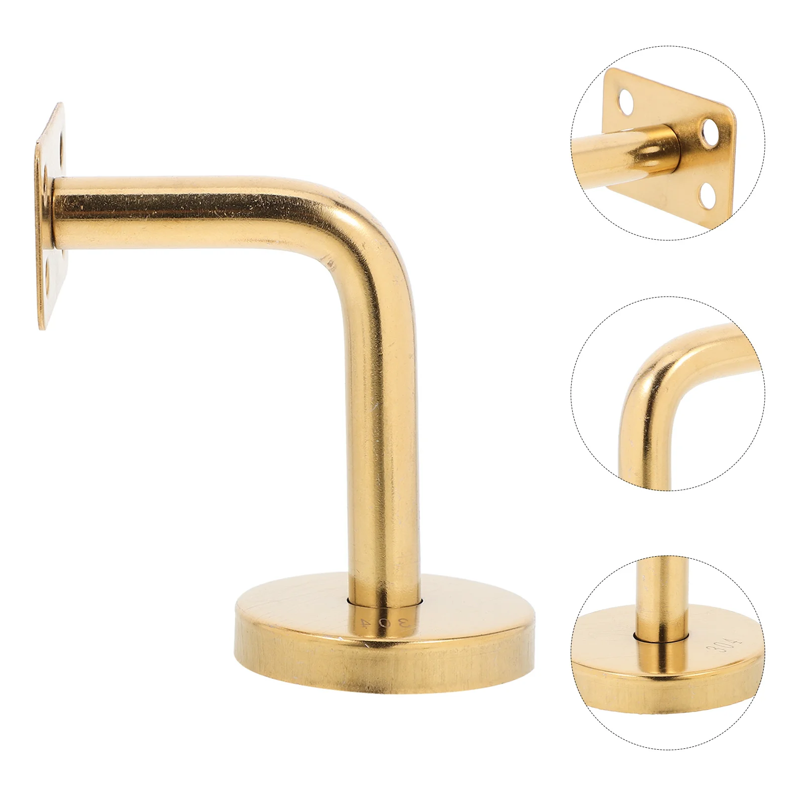 دعامة درابزين الدرج من الفولاذ المقاوم للصدأ حامل درابزين عالي التحمل لخطوات داخلية وخارجية ودعامات دعم تثبيت على الحائط