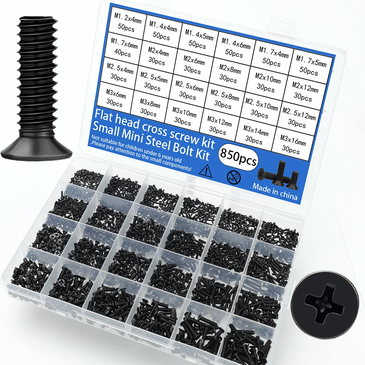 850Pcs Km Black Phi… - image